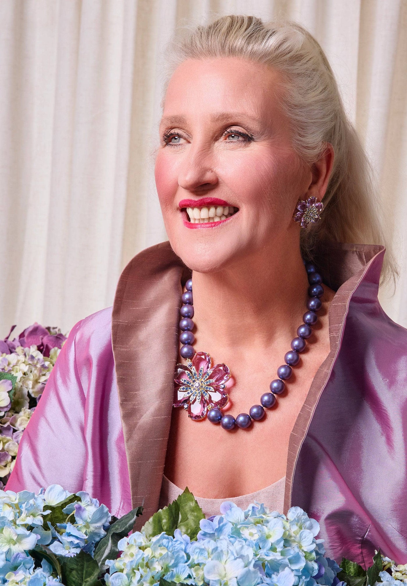 HEIDI DAUS®"La Dolce Vita" Beaded Crystal Floral Necklace