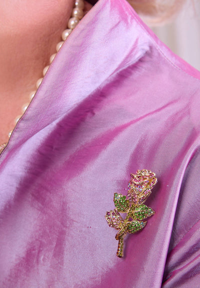 Heidi Daus®"A Rose Is A Rose" Crystal Rose Pin