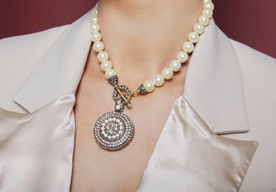 HEIDI DAUS®"Timeless Treasure" Beaded Crystal Deco Toggle Necklace