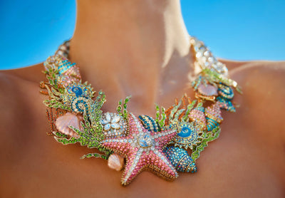 HEIDI DAUS® "Ocean View" Crystal & Enamel Statement Necklace