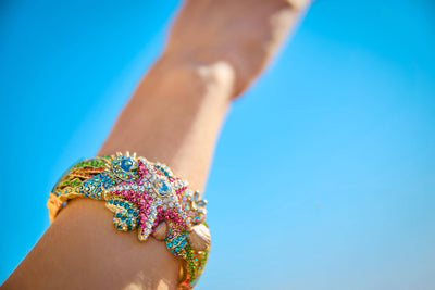 HEIDI DAUS® "Ocean View" Crystal & Enamel Statement Bracelet