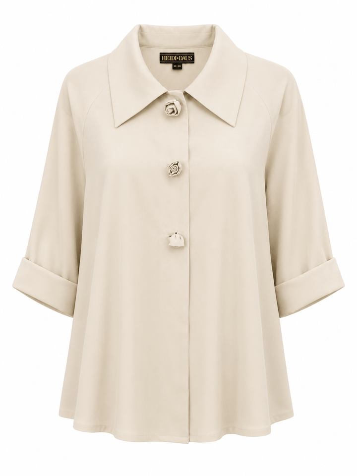 HEIDI DAUS® "Rosette Swing" A-Line Swing Jacket