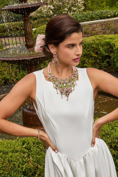 HEIDI DAUS®"Magnificent Garden" Beaded Crystal Floral Dangle Earrings