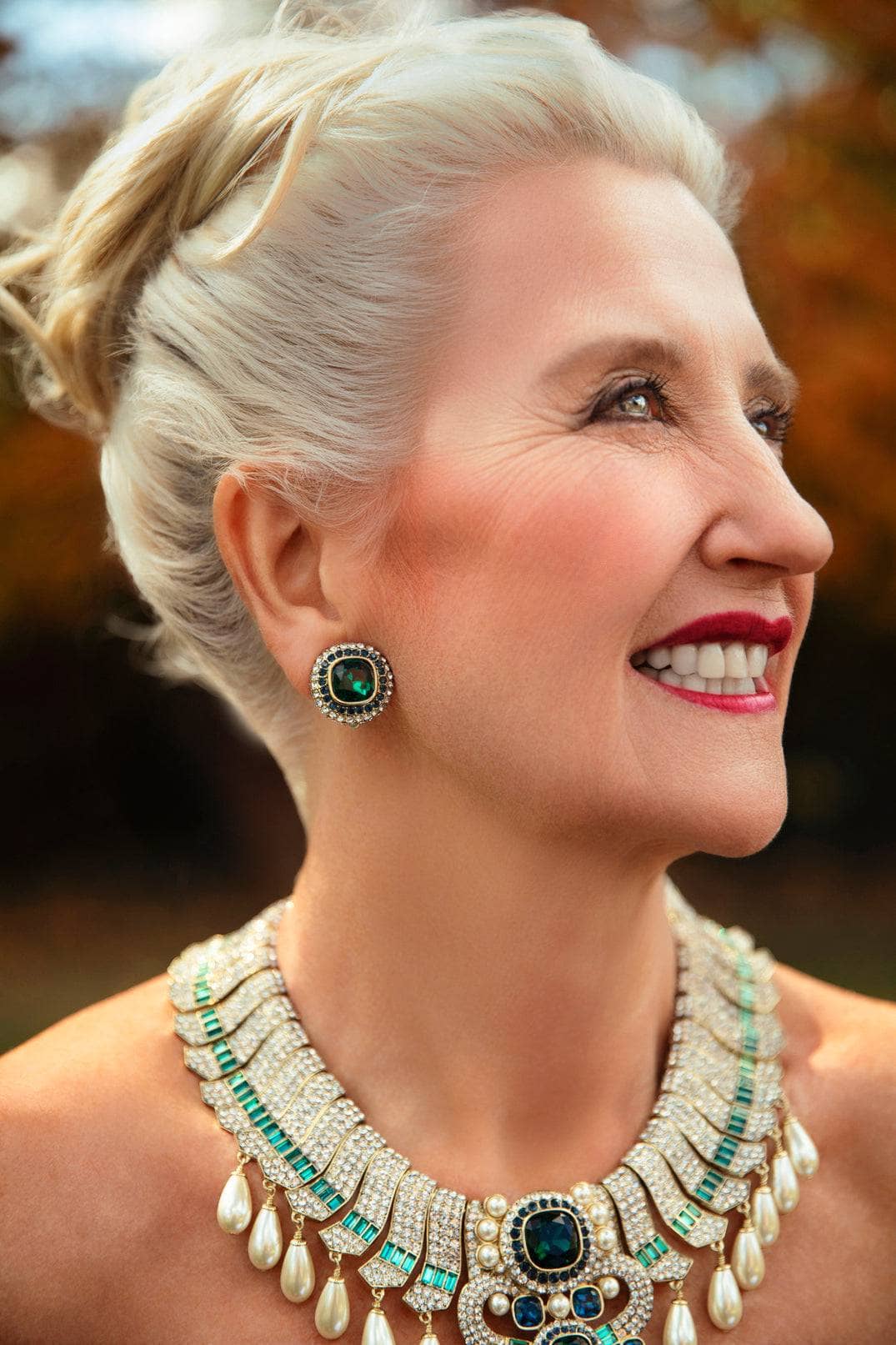 HEIDI DAUS®"Lavish Luxor" Art Deco Crystal Button Earrings