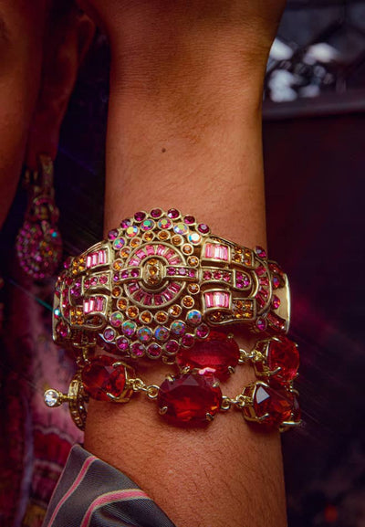 HEIDI DAUS® "Guilty Pleasure" Crystal Art Deco Statement Bracelet
