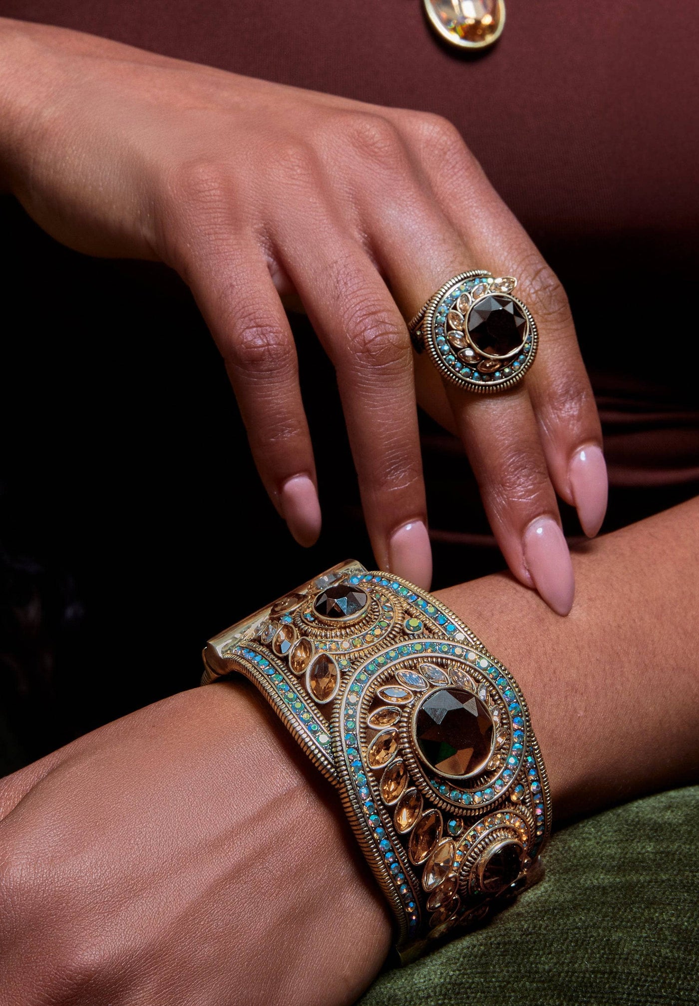 HEIDI DAUS®"Swirl Happy" Art Deco Statement Ring