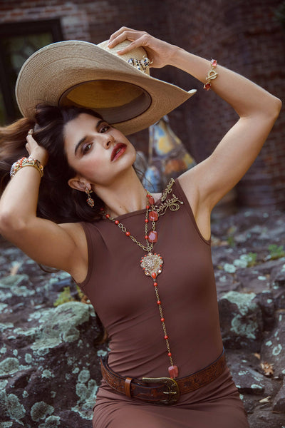 Heidi Daus®"Santa Fe" Beaded Crystal Heart Necklace
