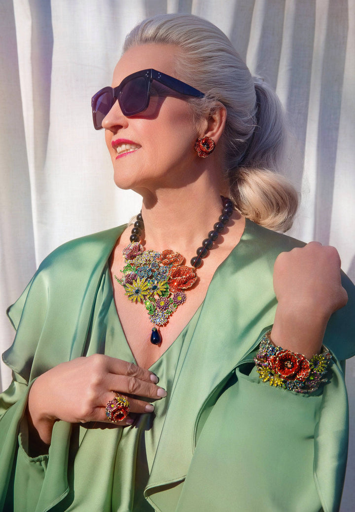 Heidi Daus®"Wildflower Garden" Beaded Crystal Floral Necklace HEIDI DAUS®