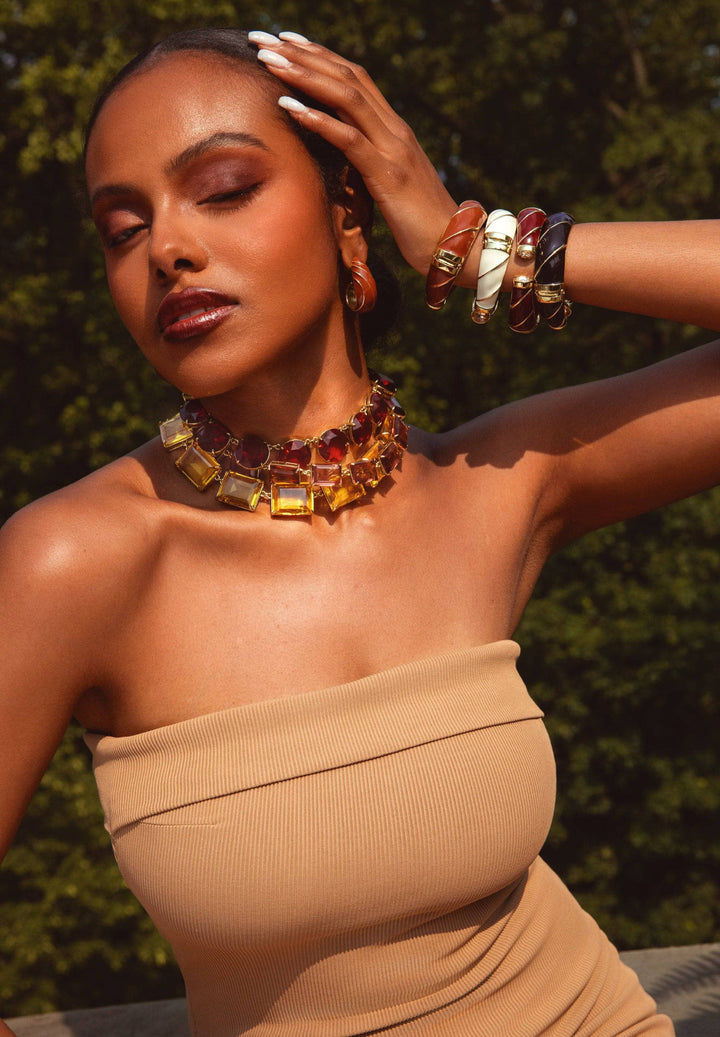 HEIDI DAUS®"The Perfect Wave" Enamel &amp; Crystal Bracelet HEIDI DAUS®
