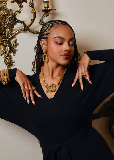 Heidi Daus® “Oh My Gourd” Crystal Magnetic Pumpkin Pendant – Fall & Thanksgiving Jewelry