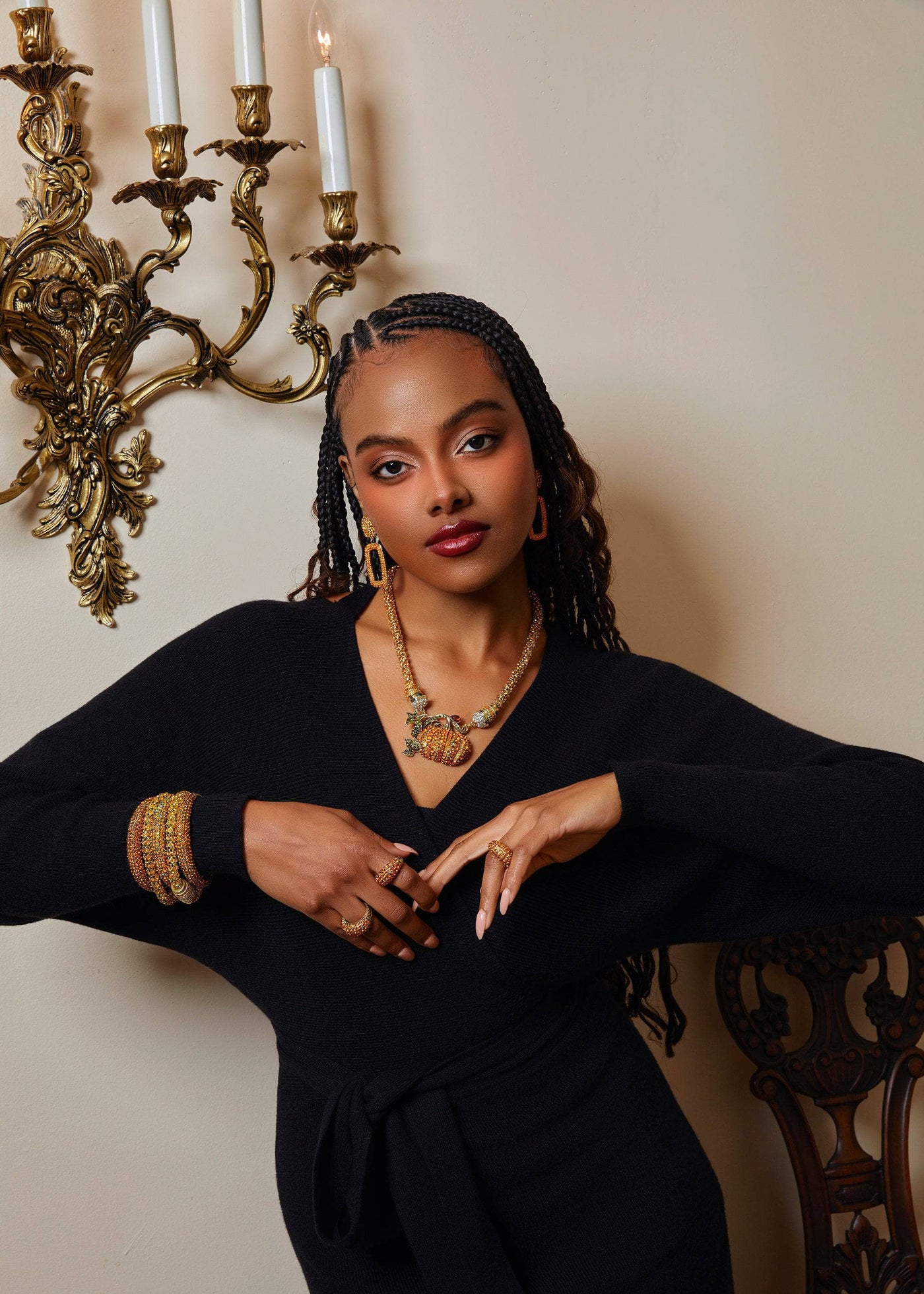 Heidi Daus® “Oh My Gourd” Crystal Magnetic Pumpkin Pendant – Fall & Thanksgiving Jewelry