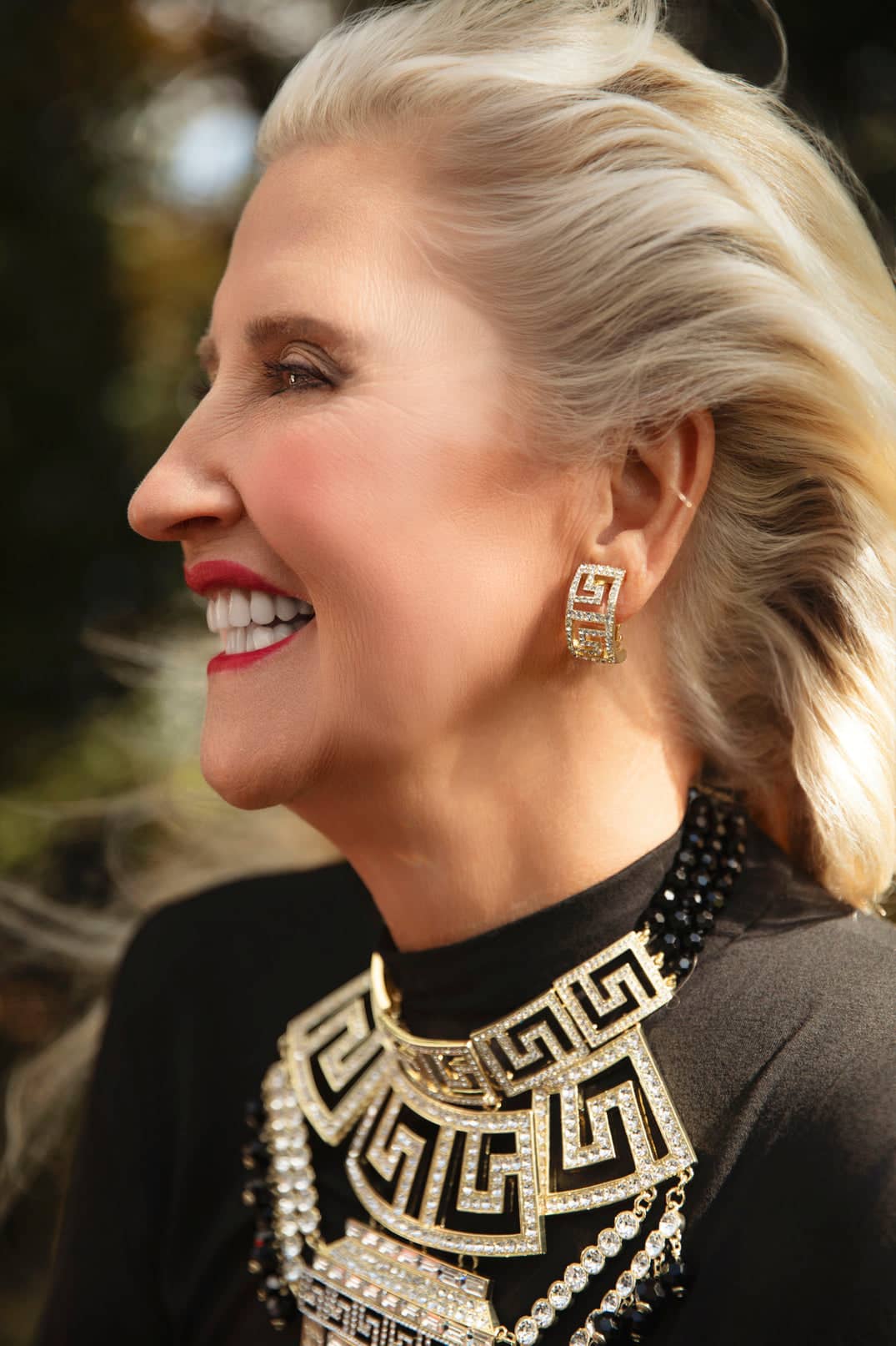 HEIDI DAUS®"Fabulous Greek Key" Beaded Crystal Statement Necklace