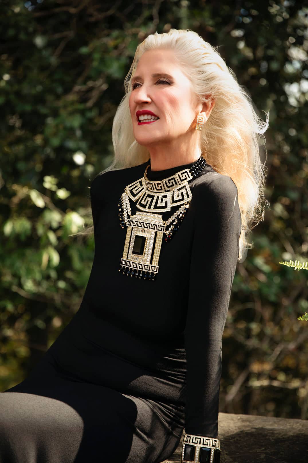HEIDI DAUS Fabulous Greek Key Beaded Crystal Statement Necklace HEIDI DAUS Fabulous Greek Key Beaded Crystal Statement Necklace