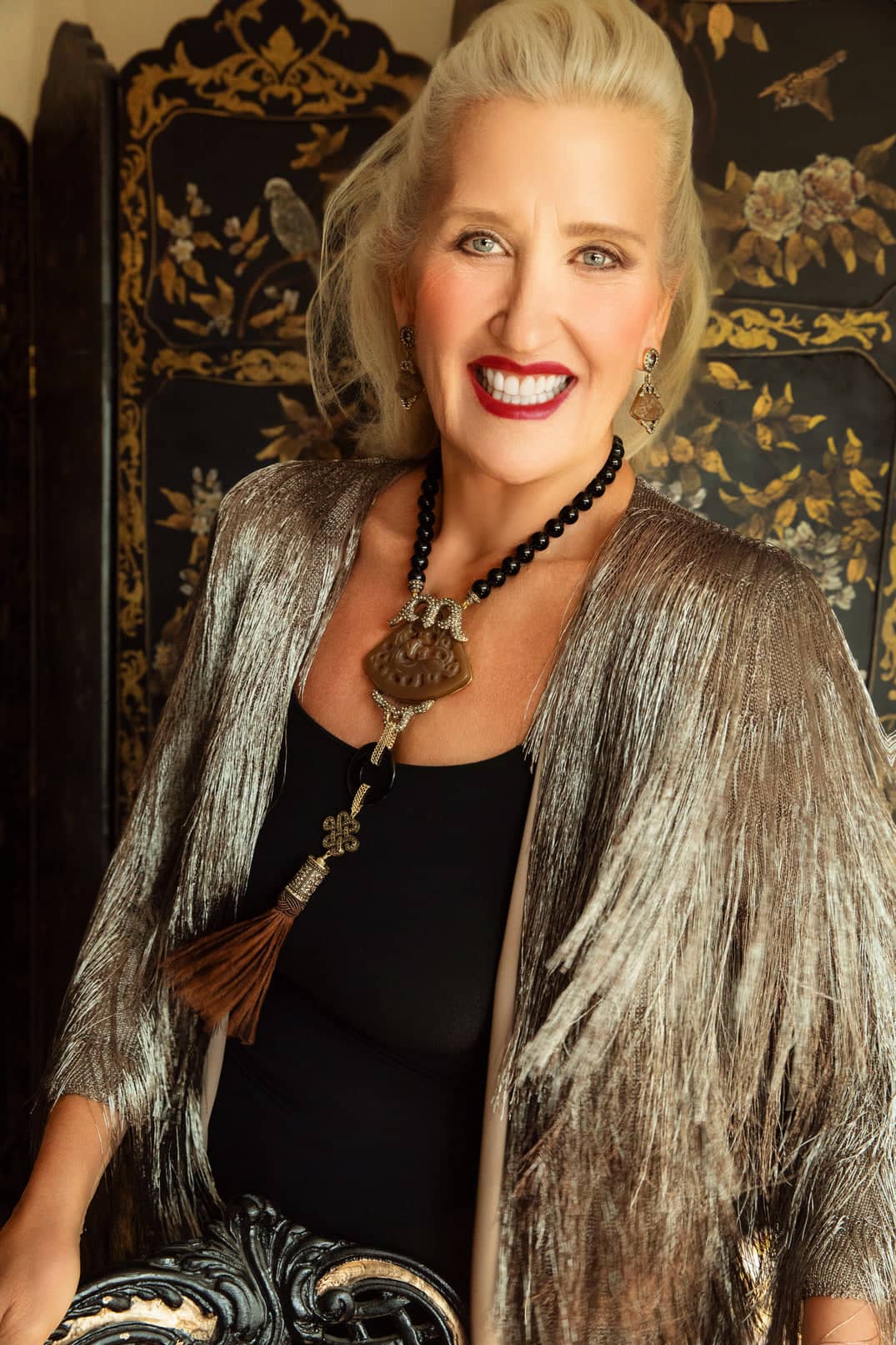 HEIDI DAUS® "Carved Artistry" Crystal Chinoiserie Tassel Necklace