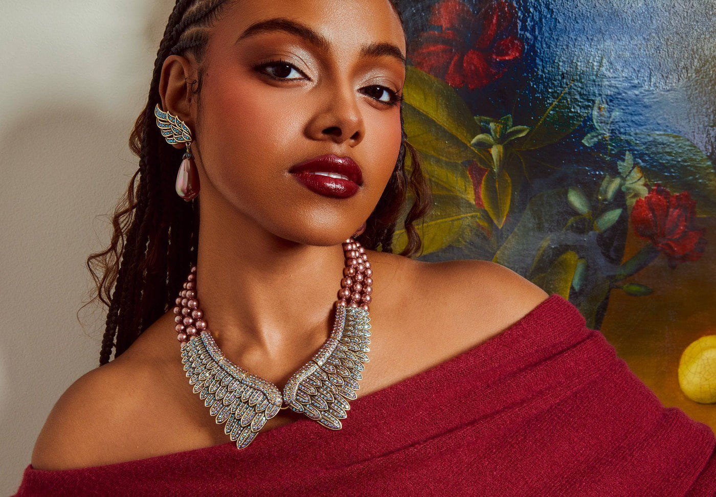 Heidi Daus® "Heidi’s Angels" Beaded Crystal Angel Wings Statement Necklace