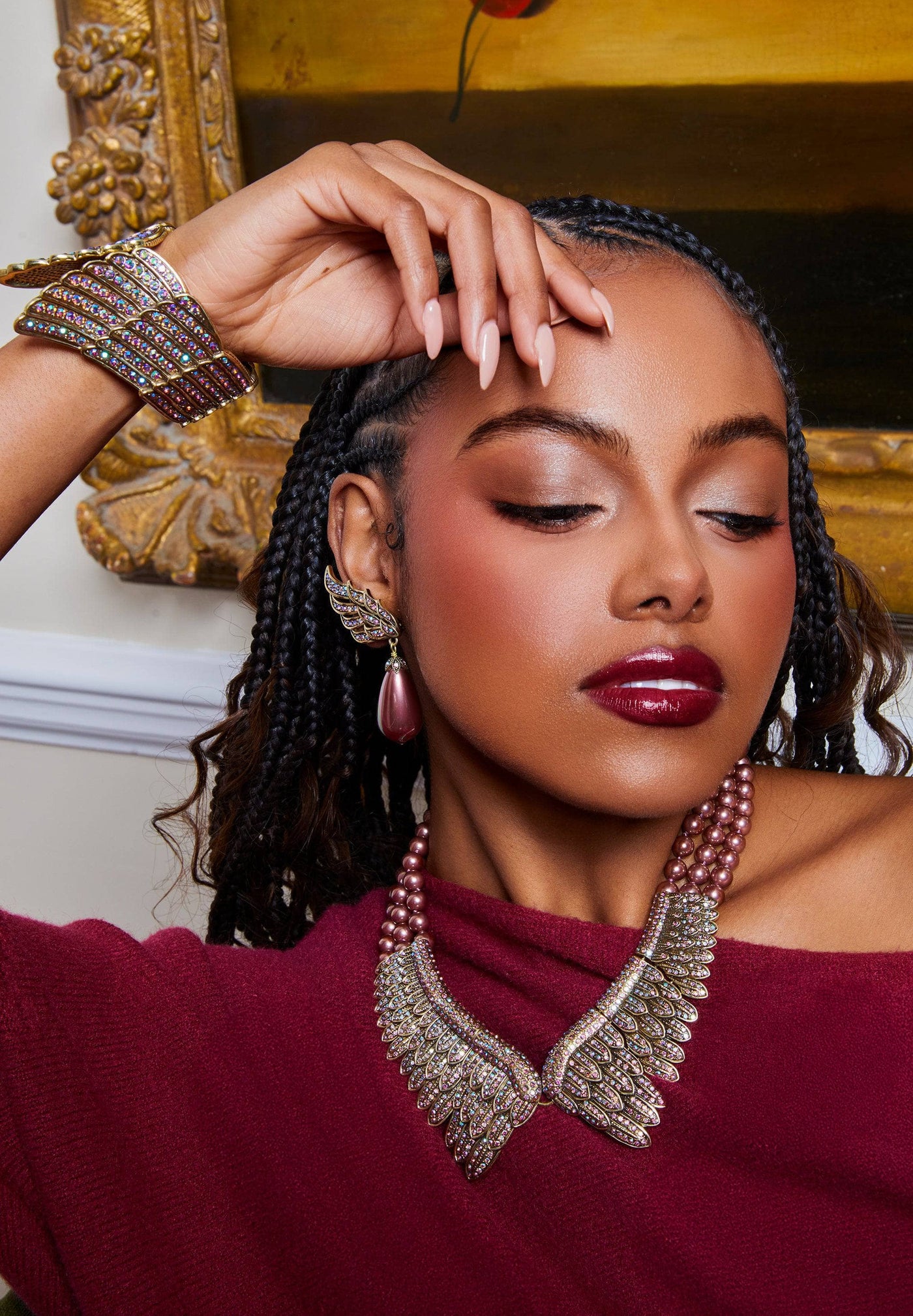 HEIDI DAUS®"Heidi's Angels" Crystal Angel Wings Cuff Bracelet