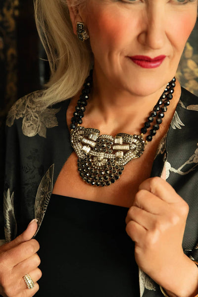 HEIDI DAUS® "Guilty Pleasure" Beaded Crystal Art Deco Statement Necklace