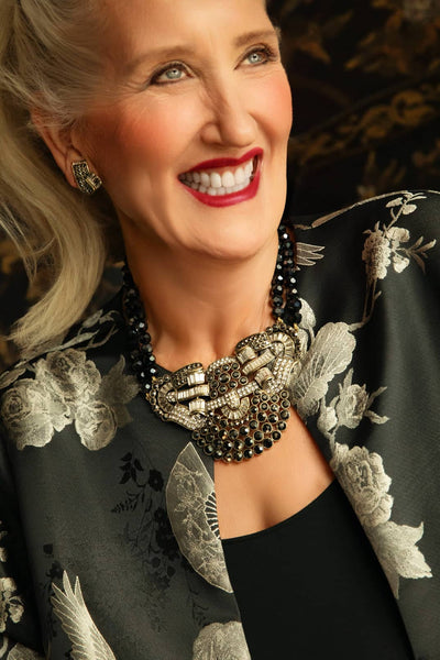 HEIDI DAUS® "Guilty Pleasure" Beaded Crystal Art Deco Statement Necklace