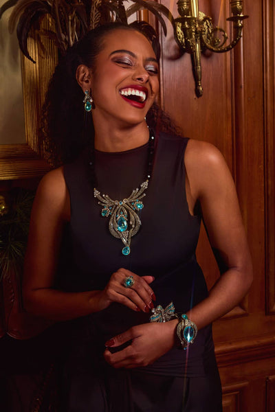 Heidi Daus® "Draped In Deco" Crystal Art Deco Statement Necklace