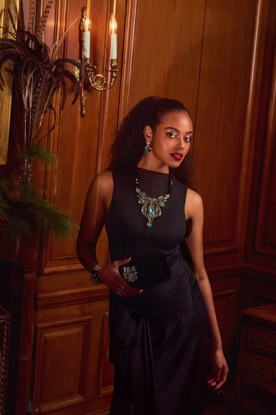 Heidi Daus® "Draped In Deco" Crystal Art Deco Statement Necklace