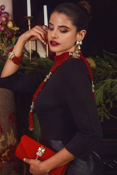 HEIDI DAUS® “Wrapped in Elegance” Grande Art Deco Crystal Tassel Lariat Necklace