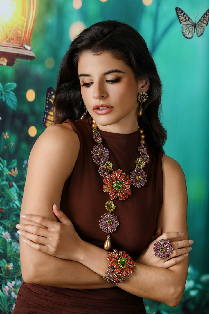 オーダーページ パネル お花Jewelryダックス2 11/27 Gerber Daisy Crazy Crystal necklace | Heidi Daus – HEIDI DAUS®
