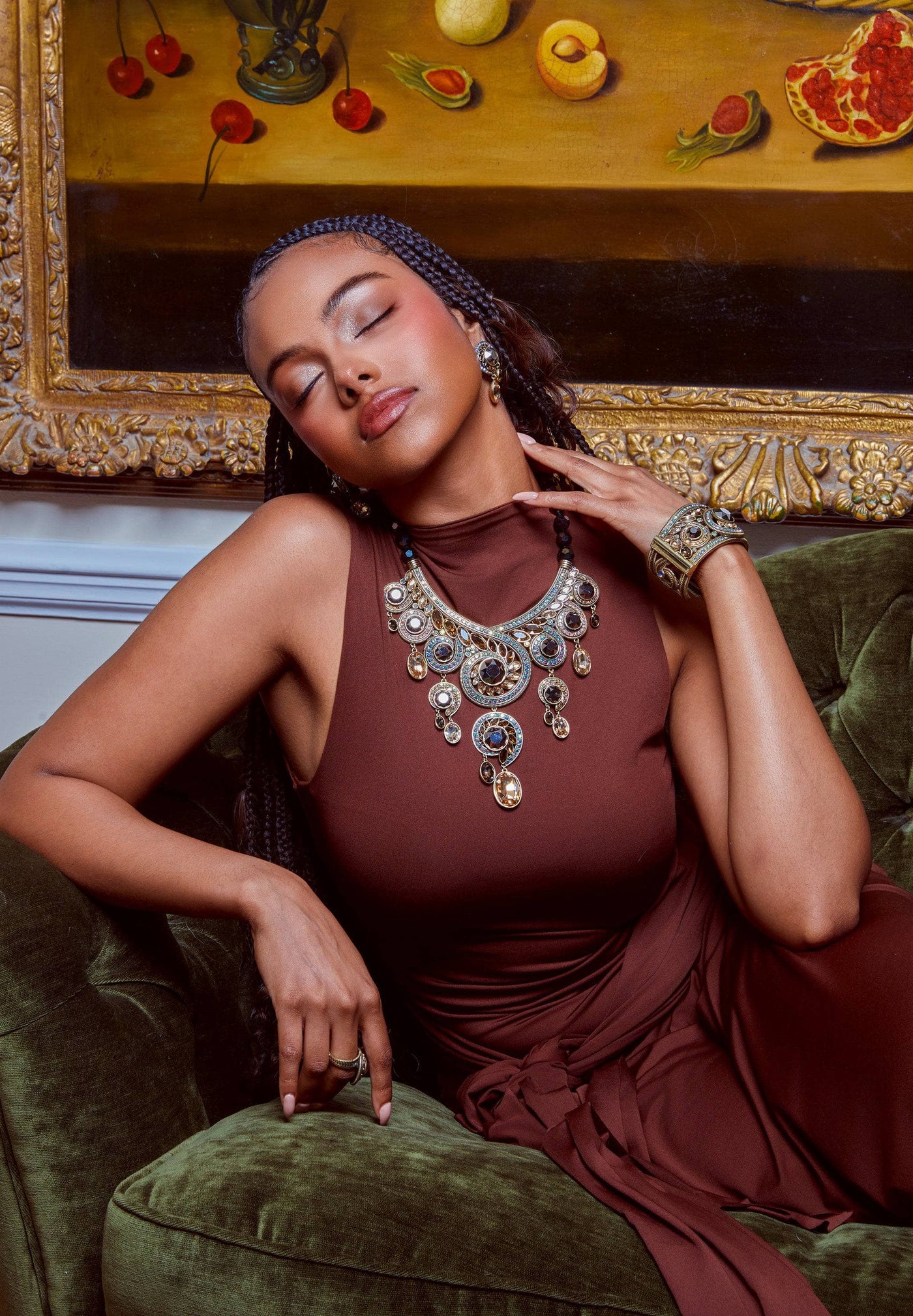 HEIDI DAUS®"Swirl Happy" Art Deco Statement Necklace