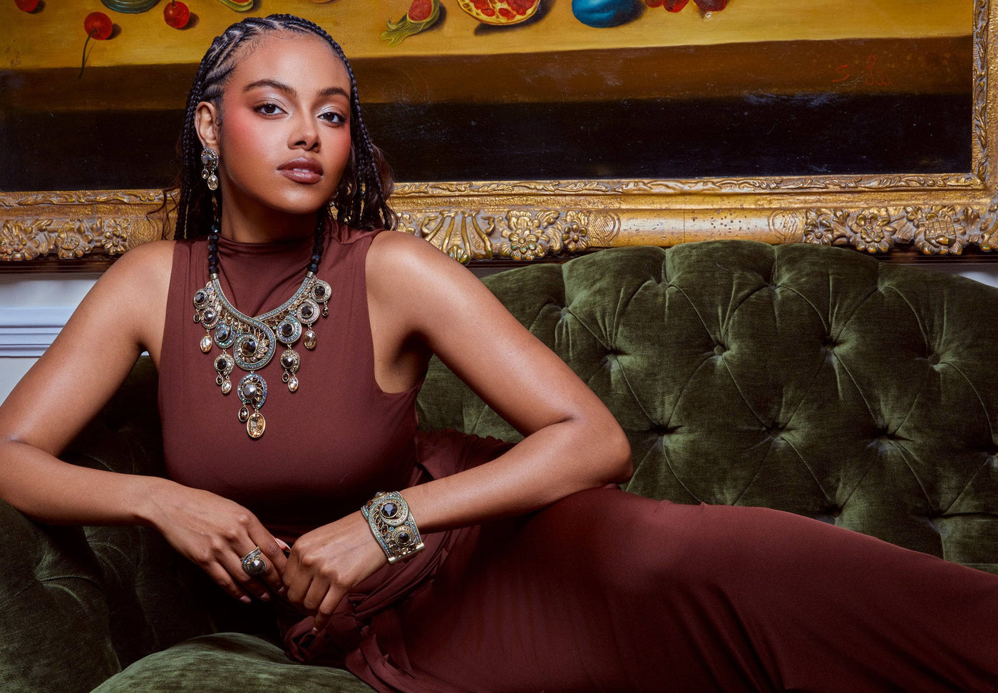 HEIDI DAUS®"Swirl Happy" Art Deco Statement Necklace