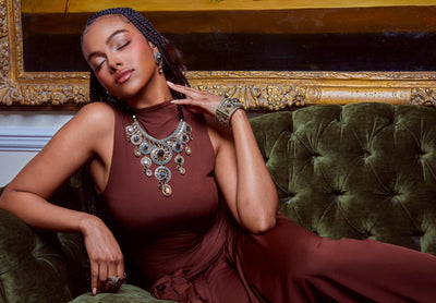 HEIDI DAUS®"Swirl Happy" Art Deco Statement Necklace