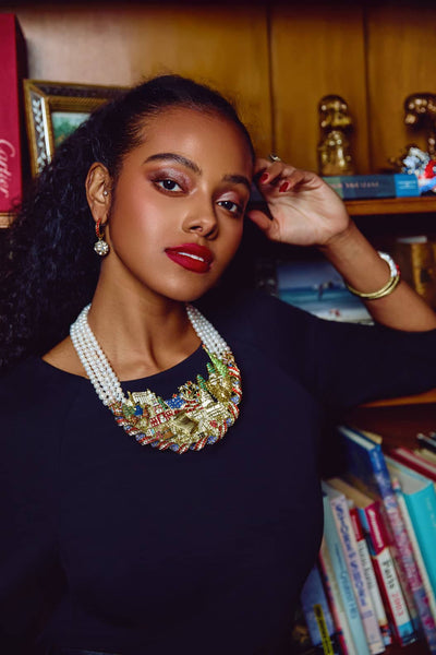 HEIDI DAUS®"Live Free & Sparkle" Beaded Crystal  Sparklescape Necklace