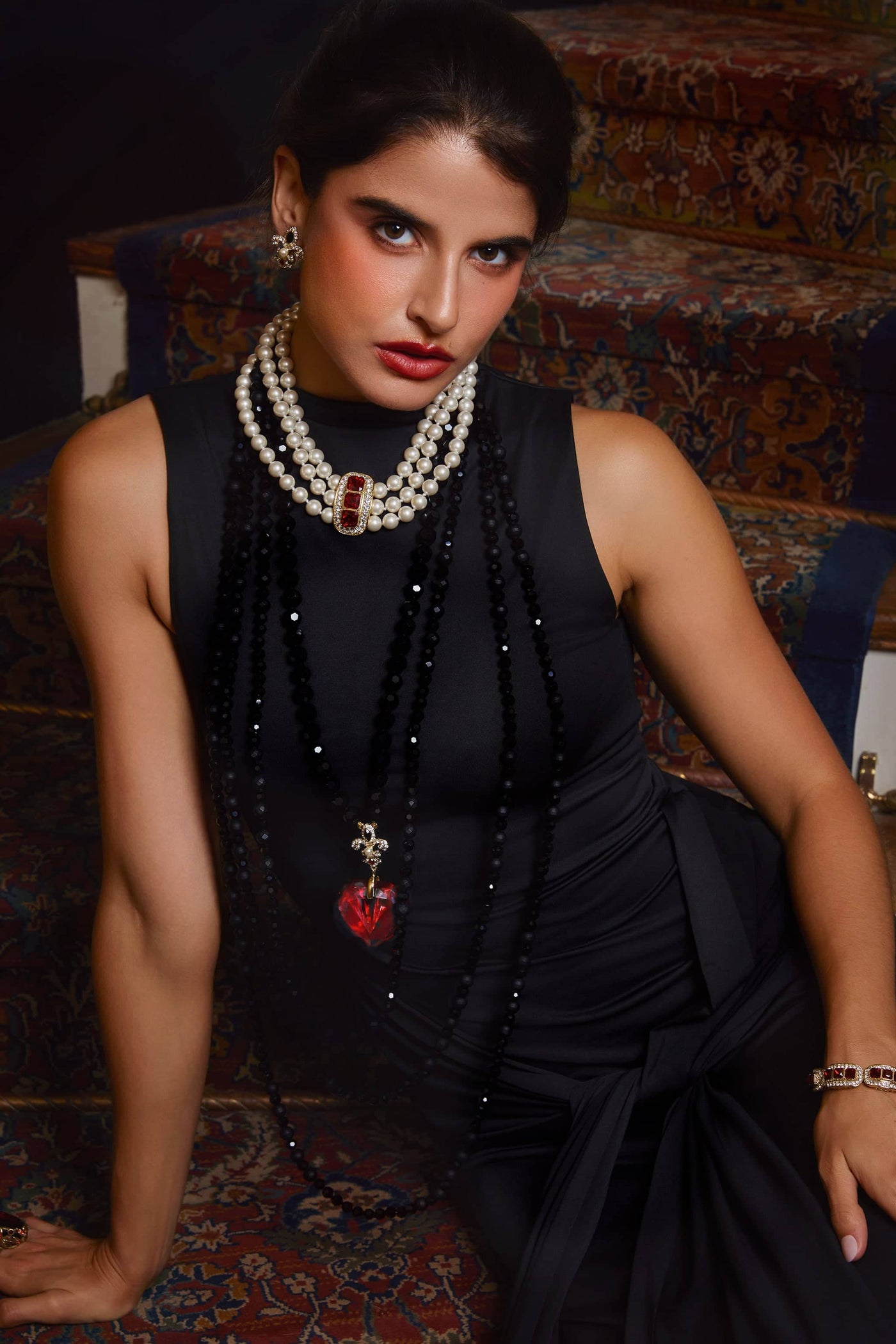 HEIDI DAUS®"Posh Classic" Beaded Crystal Art Deco Necklace