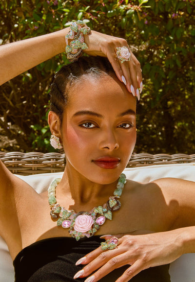 HEIDI DAUS®"Unconditional Love" Crystal & Enamel Floral Bracelet HEIDI DAUS®