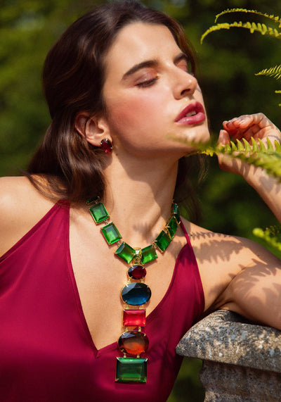 HEIDI DAUS®"Devil Wears Heidi" Crystal Button Earrings