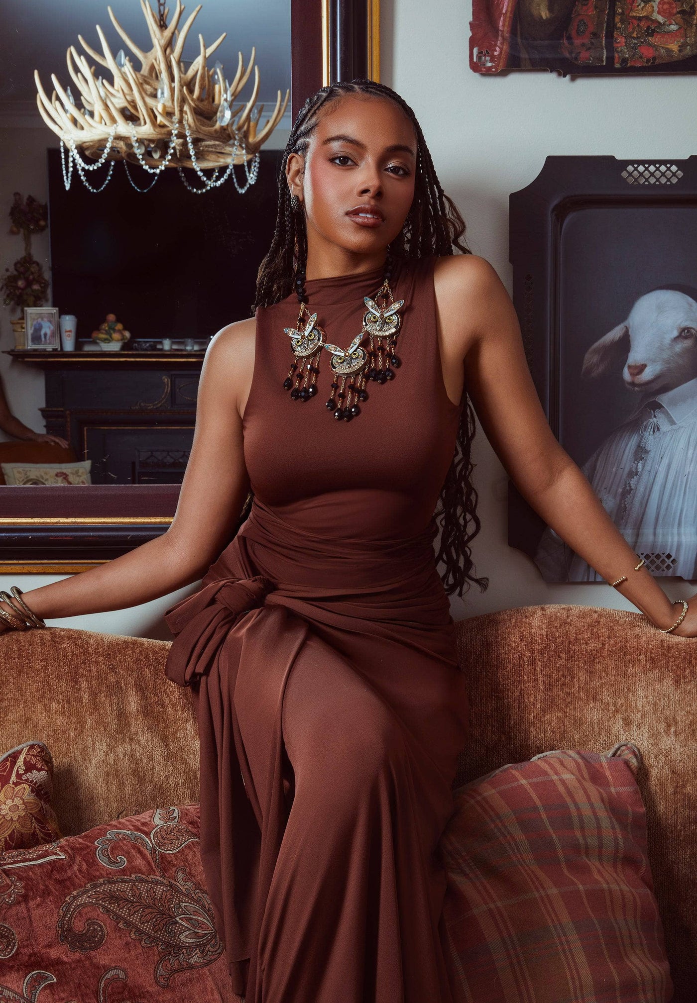 HEIDI DAUS® "It’s Owl Or Nothing" Crystal Owl Statement Necklace