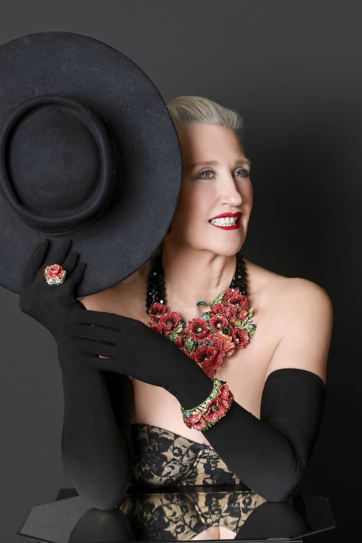 HEIDI DAUS® "Empress of the Bloom" Crystal Poppy Statement Bracelet