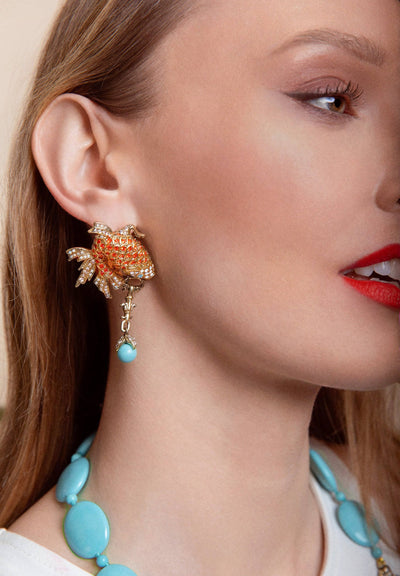 Heidi Daus®"Tow The Line" Beaded Crystal Koi Fish Dangle Earring
