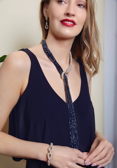 Heidi Daus®"Sleek and Sophisticated" Crystal & Beaded Necklace
