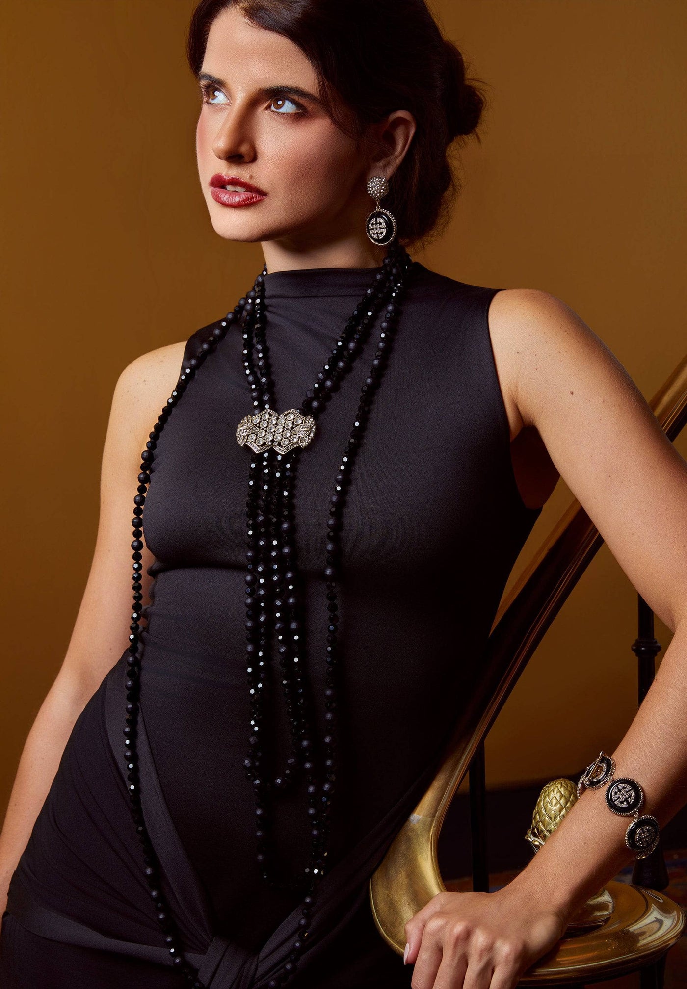 HEIDI DAUS® "Halting Glamour" Crystal Art Deco Pin