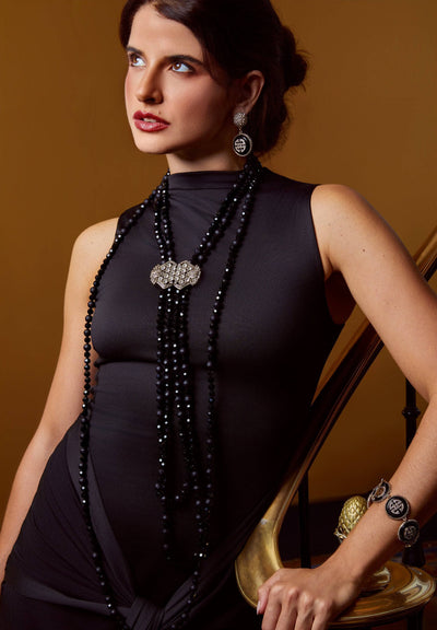 HEIDI DAUS® "Halting Glamour" Crystal Art Deco Pin