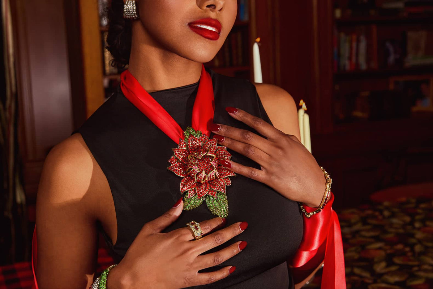 Heidi Daus® "Late Bloomer" Crystal Floral Pin/Brooch