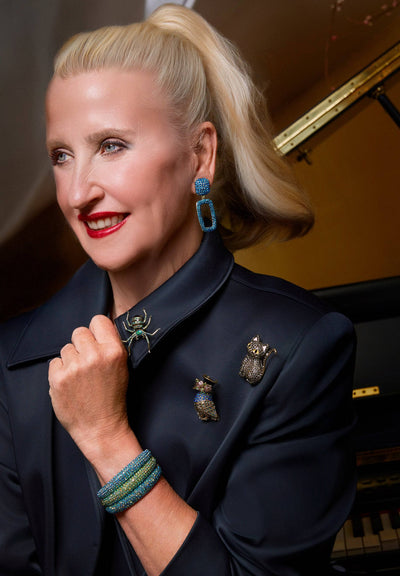 Heidi Daus® “Trick-or-Treat Sparkle Trio” Halloween Crystal Pin/Brooch Set – Raven, Cat & Spider