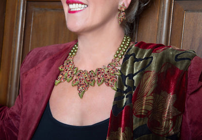 Heidi Daus®"Many Hues Of Autumn" Beaded Crystal Leaf Necklace