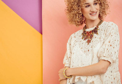 HEIDI DAUS®"Many Hues of Autumn" Crystal & Enamel Floral Necklace