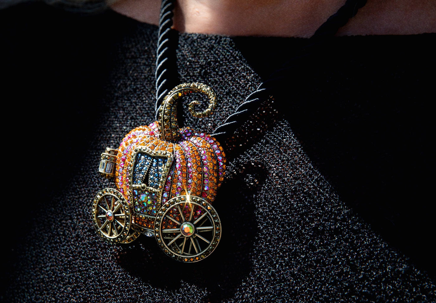 HEIDI DAUS® "Midnight Pumpkin Carriage" Crystal Carriage Pin