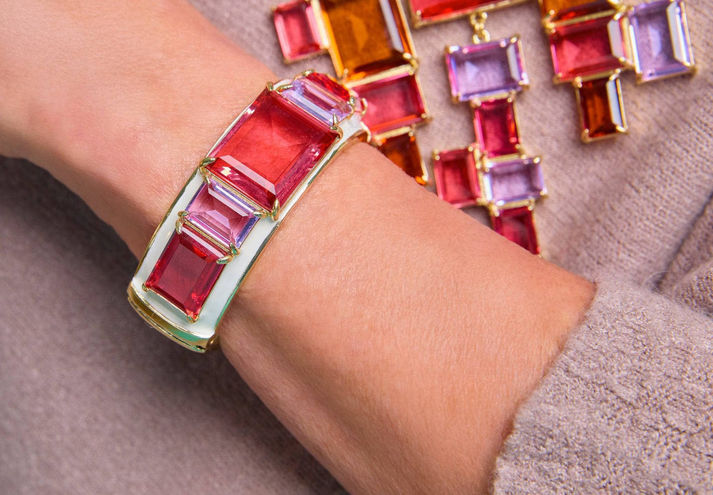 HEIDI DAUS®"Painted Desert" Crystal & Enamel Deco Bracelet HEIDI DAUS®