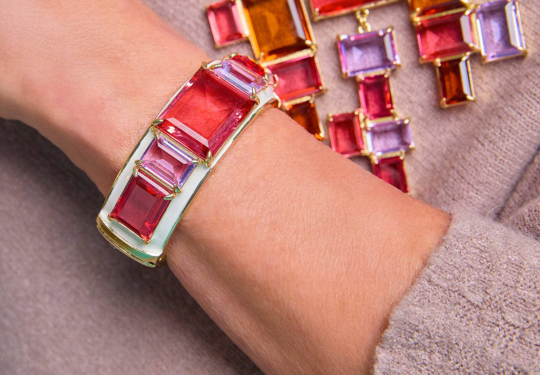 HEIDI DAUS®"Painted Desert" Crystal &amp; Enamel Deco Bracelet HEIDI DAUS®