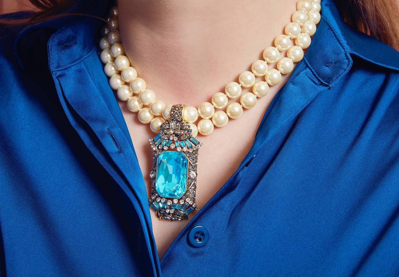 HEIDI DAUS®"Crystal Hue Persuasion" Beaded Crystal Deco Necklace