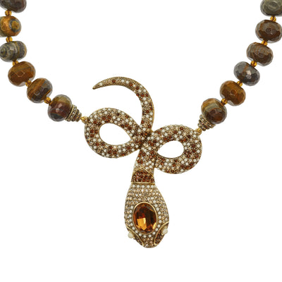 Heidi Daus®"Mystical Serpent" Beaded Crystal Snake Necklace