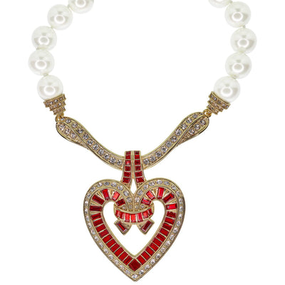 HEIDI DAUS®"Be Mine" Beaded Crystal Heart Necklace