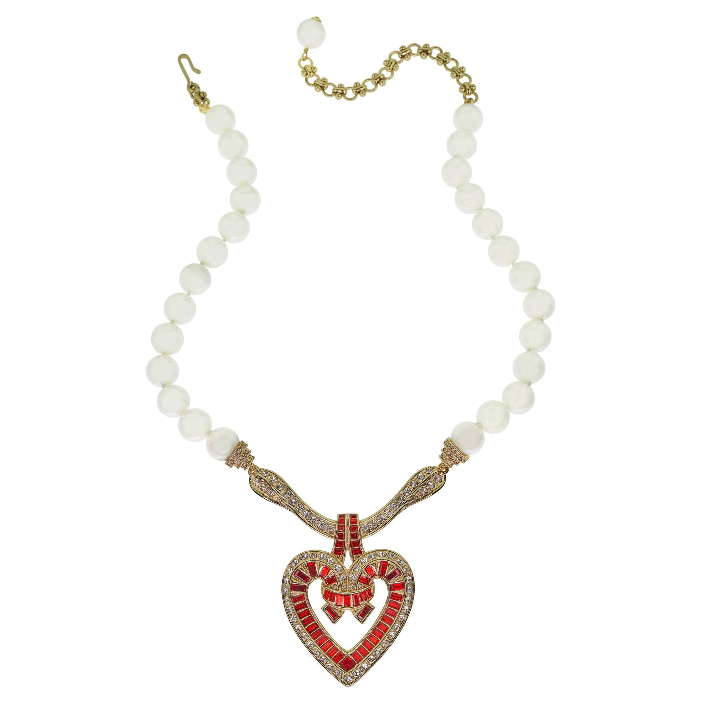 HEIDI DAUS®"Be Mine" Beaded Crystal Heart Necklace